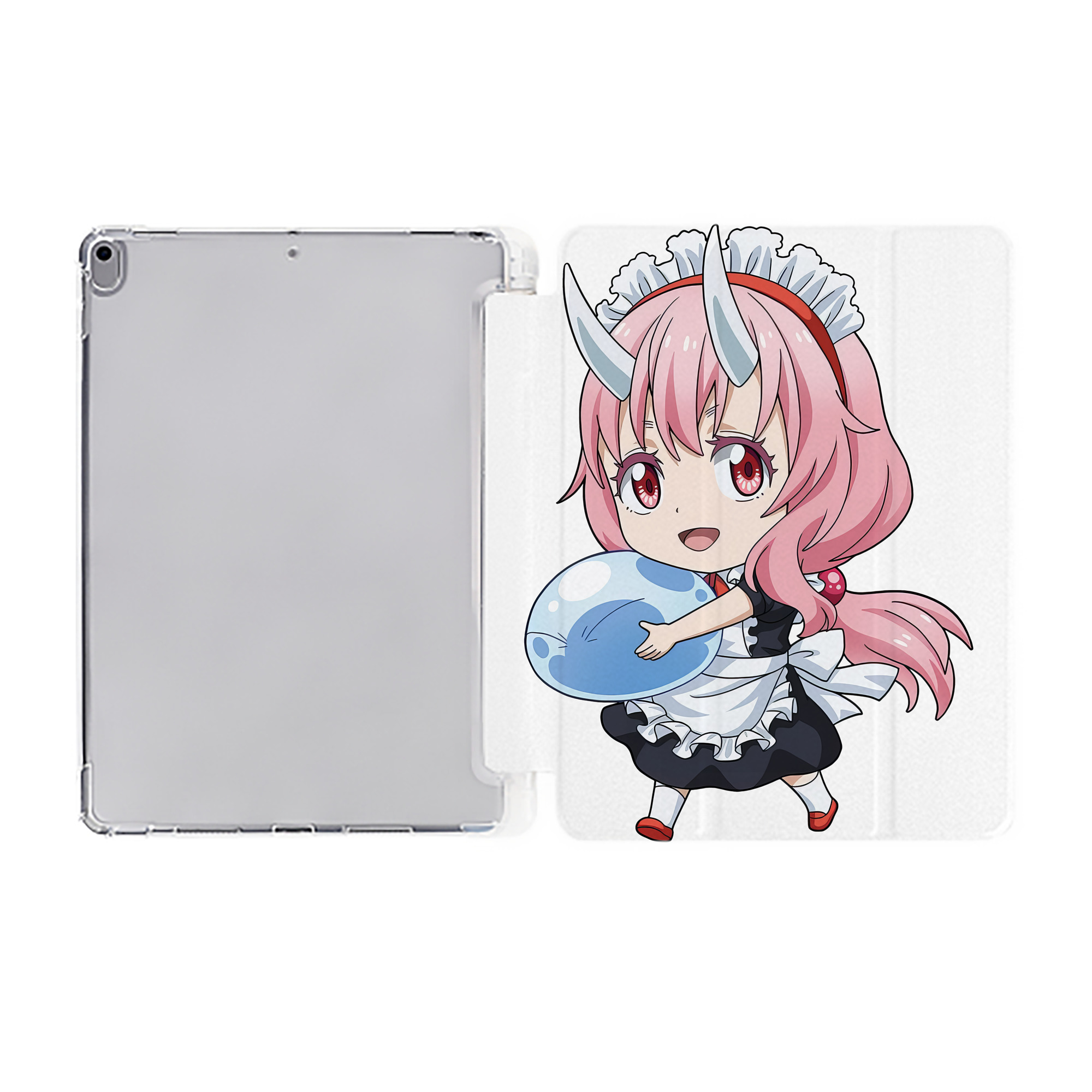 （画像用） 転スラ Regarding Reincarnated to Slime IPad ケース ペン収納付き 三つ折りスタンド PUレザー×シリコン 対応機種9.5/10.5/10.9インチ